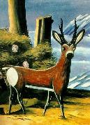 Niko Pirosmanashvili A Doe against Landscape oil painting